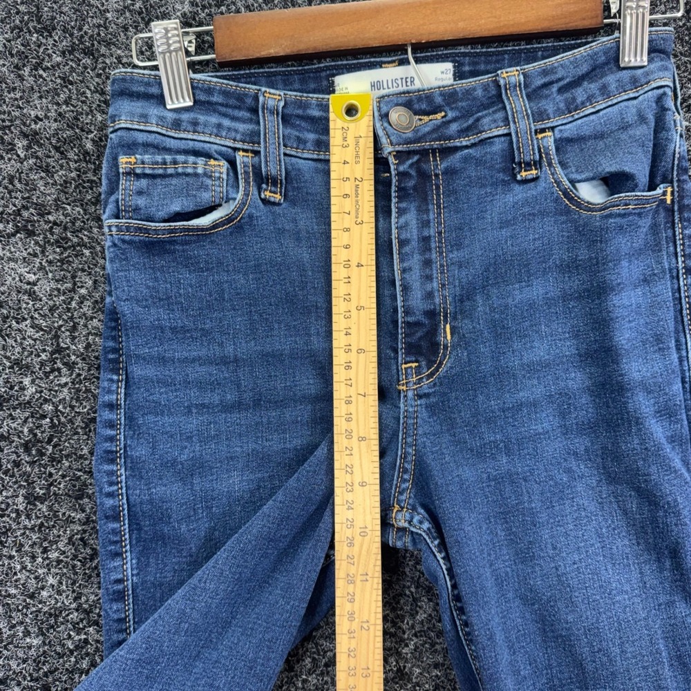 Hollister High-Rise Flare Jeans Medium Wash‎ Blue Denim W27 Regular - Picture 7 of 7